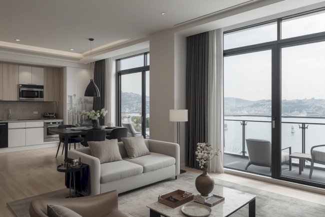 2+1 Furnished Residence for Rent | Panoramic Bosphorus Views | Selenium Panorama, Besiktas