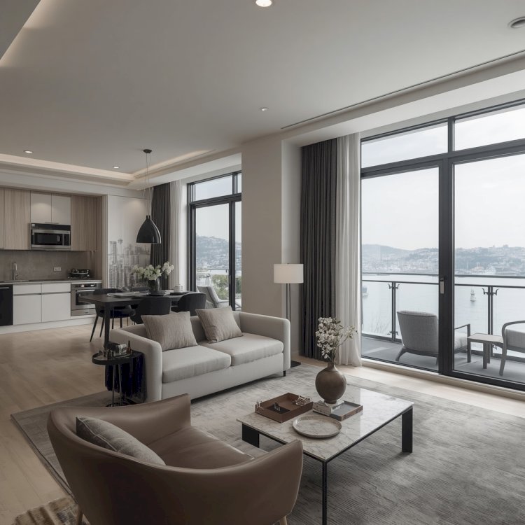 2+1 Furnished Residence for Rent | Panoramic Bosphorus Views | Selenium Panorama, Besiktas